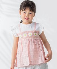 SLAP SLIP/お花かぎ編みレースドッキングTシャツ(80~130cm)/506124899