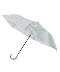 Ober Tashe/オーバータッシェ Ober Tashe 紫外線遮蔽率90％以上 晴雨兼用 日傘 折りたたみ UVカット 紫外線対策 バンブーハンドル ボーダー傘 Plain C/506125562