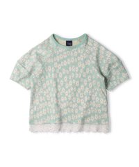 Crescent/【子供服】 crescent (クレセント) 花柄ジャガードランタンスリーブ半袖Tシャツ 80cm～130cm N42805/506126012