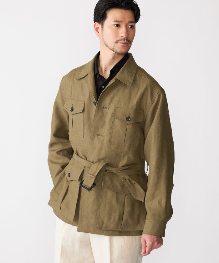 SHIPS: LES LESTON リネン サファリ ジャケット(506128356) | シップス メン(SHIPS MEN) - d fashion