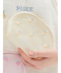 gelato pique/フルーツ刺繍マチ付きポーチ/506128400