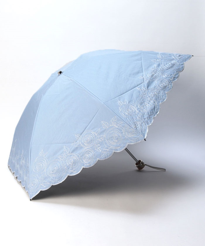NINA RICCI (ニナリッチ) ローズ刺繍晴雨兼用パラソル NINA RICCI (ニナリッチ) ローズ刺繍晴雨兼用パラソル