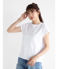 Vin/フレンチスリーブパールデザインTシャツ/506137518