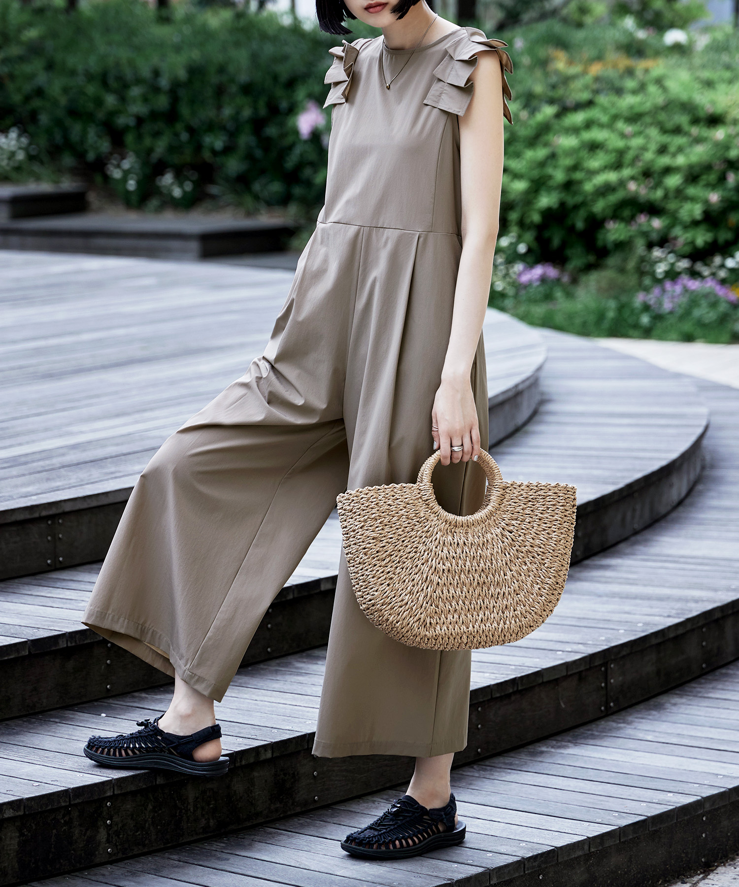 louren georgette wide overall