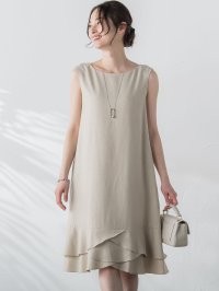 LAUTREAMONT DECLASSE/ロートレアモン デュクラス LAUTREAMONT DE CLASSE リネンライクペタルワンピース≪手洗い可能≫/506155103