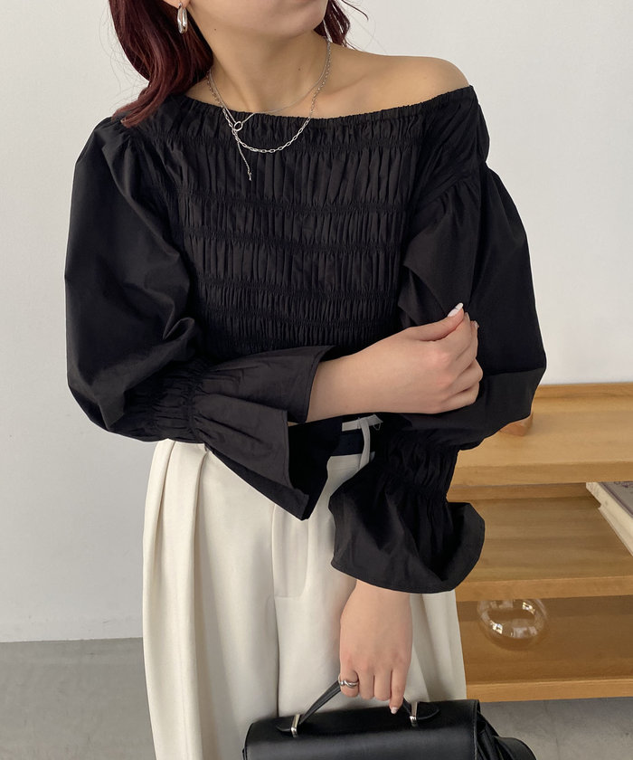 セール 60%OFF】【CAPRICIEUX LE'MAGE】シャーリングブラウス