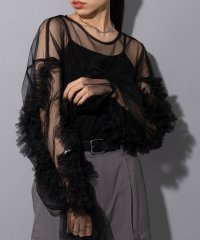 MAISON BREEZE reveur/メゾンブリーズレヴール MAISON BREEZE reveur フリル フリルースリーブ シアー チュール トップス 長袖 フリルチュール 透け感 trc/506040178