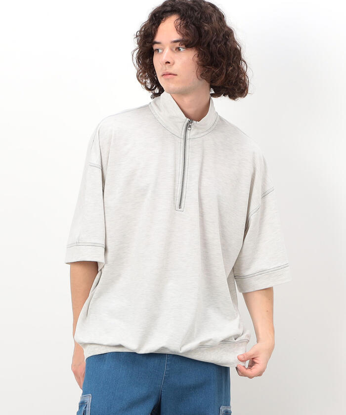 ビッグカラーはしごパールスリーブトップス【宅配便】 | Fit more