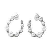 cream dot/クリームドット Cream dot. 品よく艶めくパール×変形U字のピアス/506158671