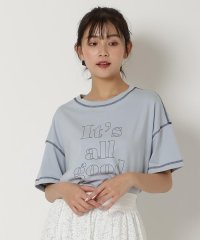 REDYAZEL/配色ステッチプリントTシャツ/506161880