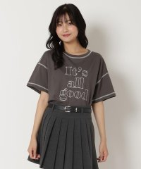 REDYAZEL/配色ステッチプリントTシャツ/506161880