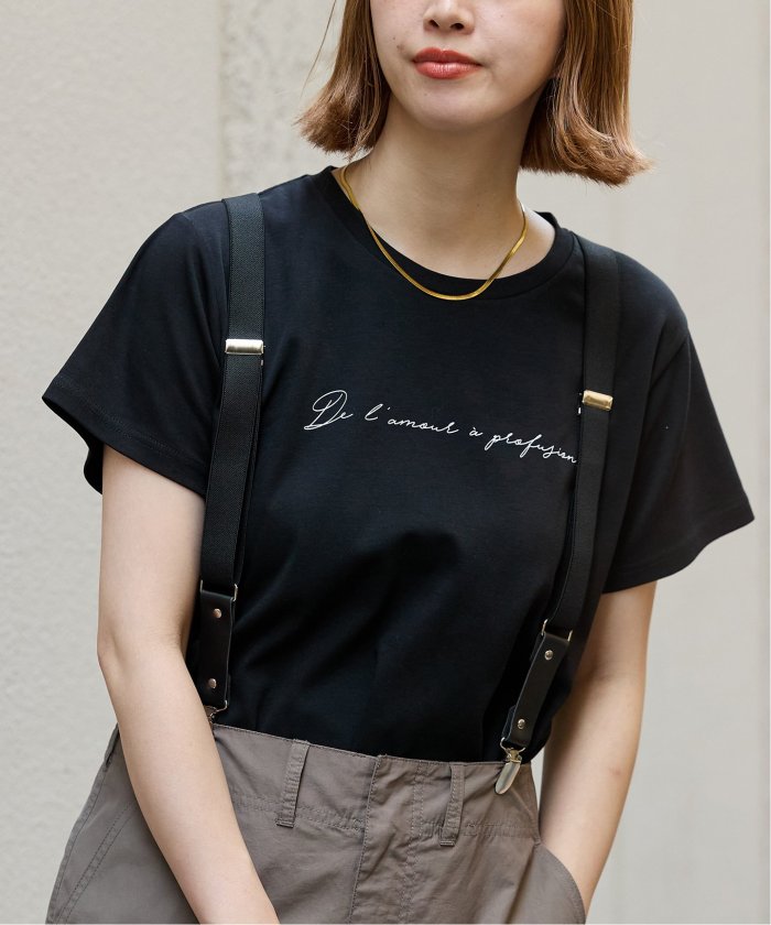 裏毛刺繍オーバーサイズスウェットトップス レディース[品番