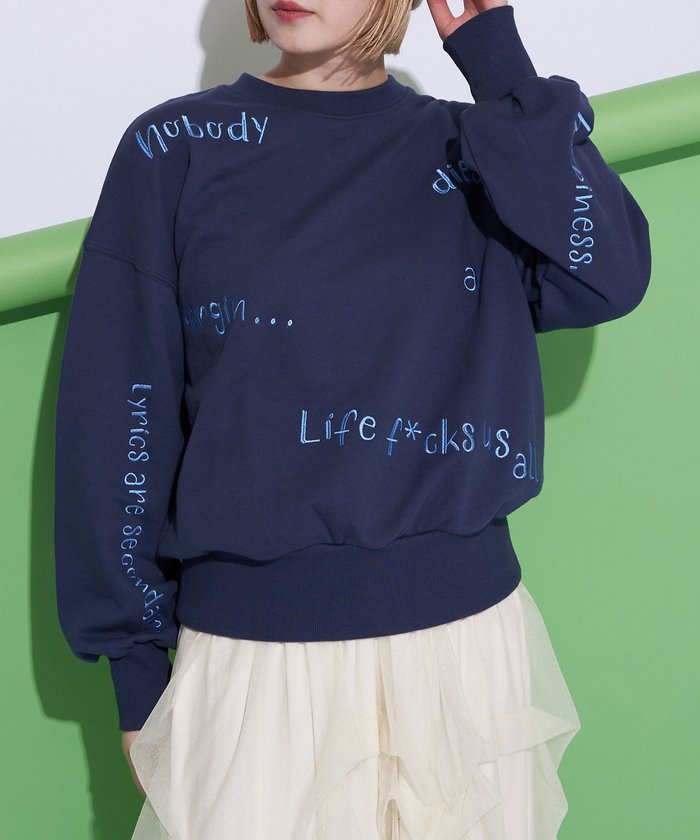 セール 71%OFF】【Ciaopanic】ハンドクラフトロゴ刺繍スウェット