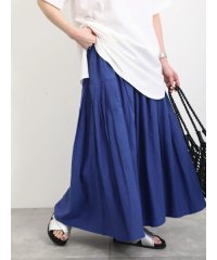 Samansa Mos2 blue/【Made in India】コットンビスコースギャザースカート/506165963