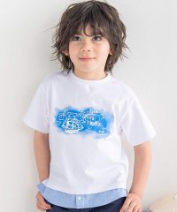 BeBe/マリンプリントレイヤード風半袖天竺Tシャツ(80~150cm)/506106277