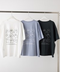 NICE CLAUP OUTLET/オバケプリント刺繍Tシャツ/506126446