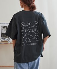 NICE CLAUP OUTLET/オバケプリント刺繍Tシャツ/506126446