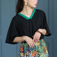 Sawa a la mode/サワアラモード Sawa a la mode コーデを選ばない万能さ配色ライントップス/506167873