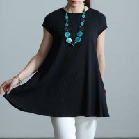 Sawa a la mode/サワアラモード Sawa a la mode ふんわり広がるワッフルニットチュニック/506167874