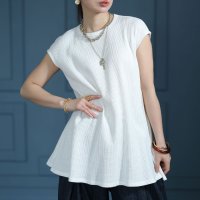 Sawa a la mode/サワアラモード Sawa a la mode ふんわり広がるワッフルニットチュニック/506167874