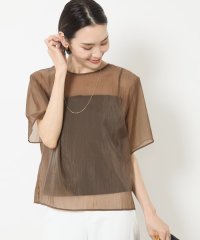 MICHEL KLEIN/[2WAY/セットアップ対応］シアーTブラウス(2点セット)/506168829