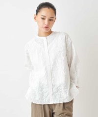 HIROKO BIS/フラワー塩縮加工バンドカラーシャツ /洗える/506168861