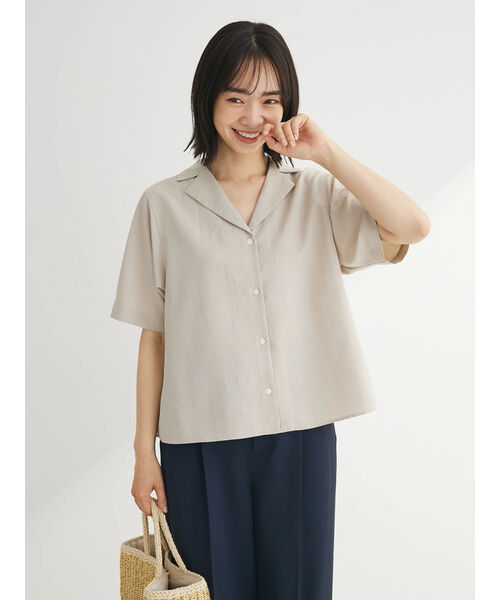 クーポン】【セール 70%OFF】接触冷感 開襟シャツ(506169959