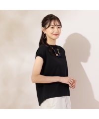 Liliane Burty ECLAT/【S・Mサイズ】綿天竺×リブ使い　Tシャツ/506170463