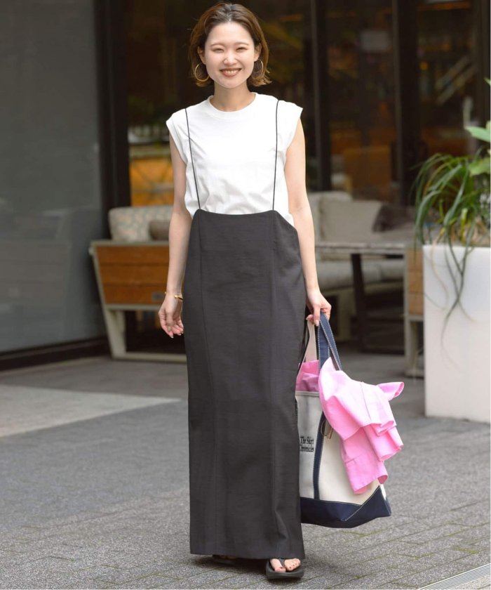 追加/2枚セット》アイラインキャミワンピース×ノースリーブTEE 追加/2枚セット》アイラインキャミワンピース×ノースリーブTEE