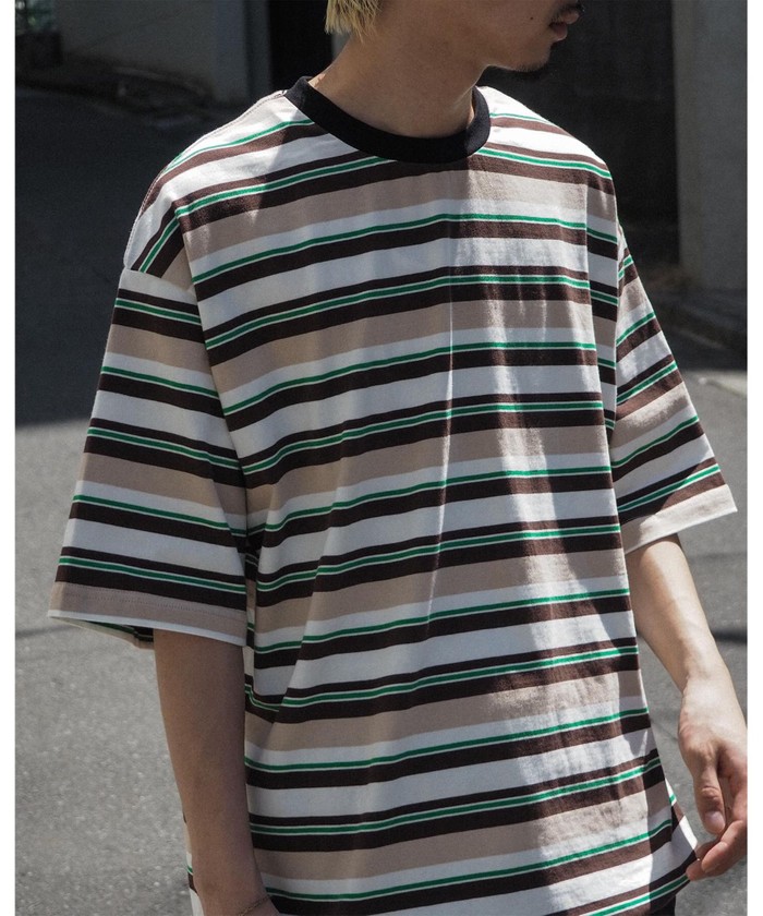 STELLA McCARTNEY マルチボーダートップス シルク混コットン 50615008403H.jpg