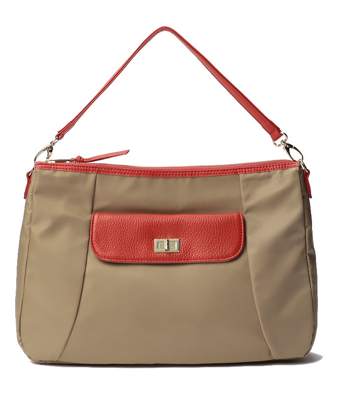 セール 50%OFF】ペルケ perche ナイロン牛革ヒネリかぶせ2way