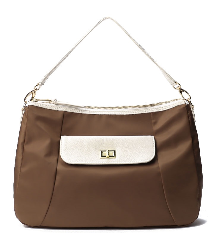 Calvin Klein Cypress 2 in 1 Top Zip Crossbody, Brown/Khaki