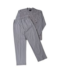 adabat/ アダバット adabat ルームウェア 部屋着 パジャマ セットアップ ナイトウェア メンズ 前開き 上着 チャコール ネイビー 0230－95/506170786