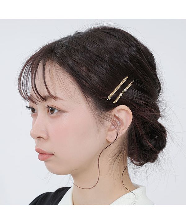 マリークワント MARY QUANT メタルチェーン ヘアピンセット