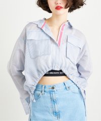 JOINT WORKS/ANNA SUI NYC シアー配色ドロストショートシャツ　ANNY－367/506177894
