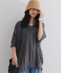 PourVous/プールヴー PourVous 袖脇オープンVネック5分袖ニット フォーマル ワンピース パーティードレス 20代 30代 40代/506178556