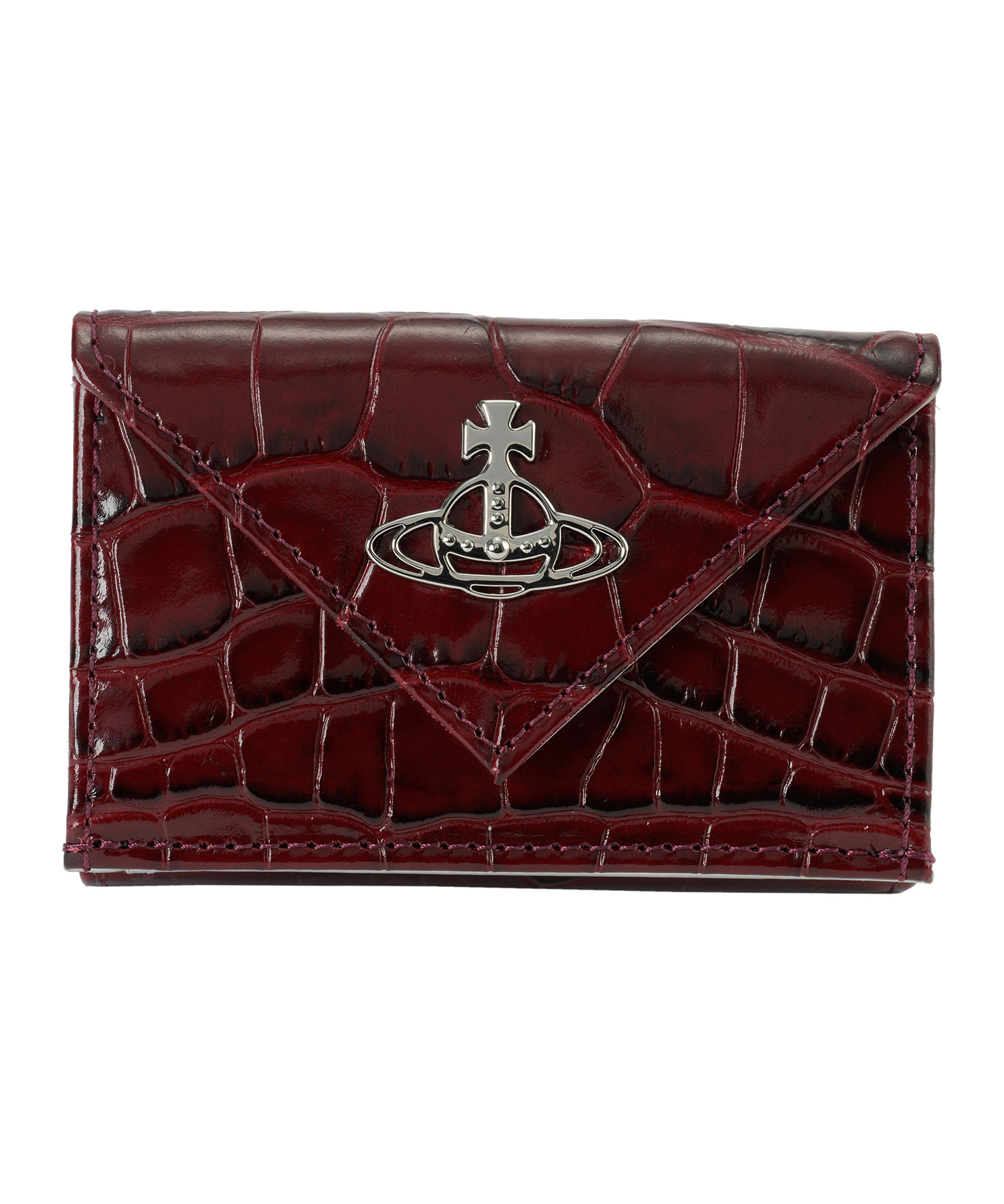 新品 Vivienne Westwood 三つ折り財布 バーガンディ ヴィヴィアンウエストウッド 三つ折り財布 コンパクト財布