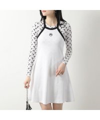 MARINE SERRE/Marine Serre ワンピース Organic cotton rib 2X2 flared dress/506179656