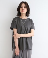 INDIVI/【洗える／コットン100％】アシメヘムデザインTシャツ/506181615