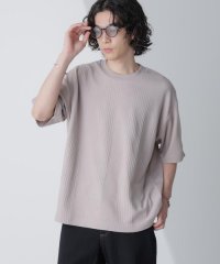 nano・universe/リンクスジャガードコンビTシャツ 半袖/506077401