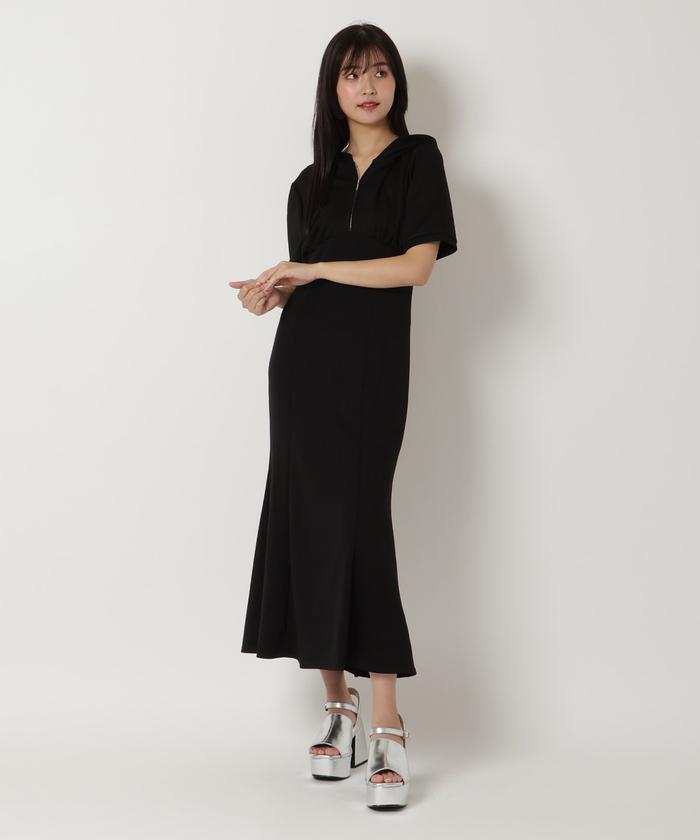 未使用　ディーゼル　8万　Dロゴ ジップパーカーワンピース　ドッキング　スカート DIESEL (ディーゼル) ボックスロゴ ポケット付き パーカー