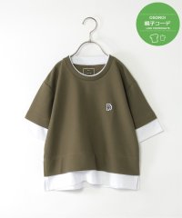 ikka kids/ 【速乾／親子おそろい】ドライ鹿の子5分袖レイヤードTシャツ（120〜160cm） /505944130