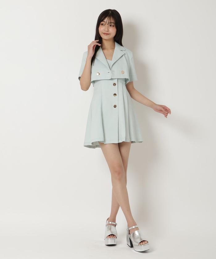 新品☆ レディアゼル　トレンチノースリワンピース×ショートジャケットセット REDYAZEL - トレンチノースリワンピース×ショートジャケット