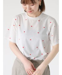 Lugnoncure/【接触冷感】ハート刺繍Tシャツ/506194753