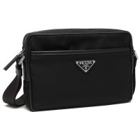 PRADA/プラダ PRADA ショルダーバッグ リナイロン サフィアーノレザー トライアングルロゴ ブラック メンズ レディース ユニセックス PRADA 2VH048 /506197043