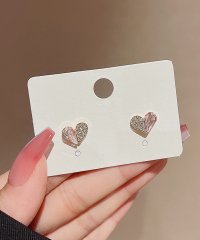 shoppinggo/ショッピングゴー shoppinggo ピアス ピンクハート 可愛いピアス ハートピアス キラキラ ビジューピアス おしゃれ かわいい きれいめ レディース 人/506201051