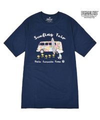  PEANUTS/スヌーピー Tシャツ 半袖 フォルクスワーゲン トップス 大人 ペアルック 車 SNOOPY PEANUTS Volkswagen ネイビー LL/506201216