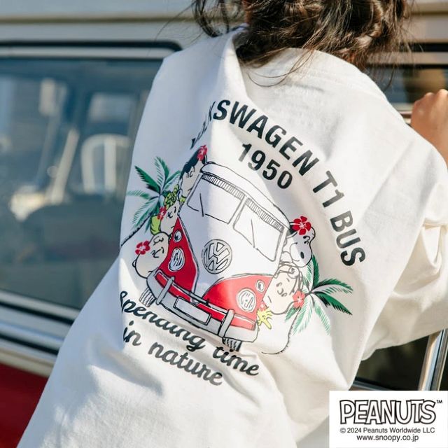 ピーナッツ PEANUTS スヌーピー Tシャツ 半袖 刺繍