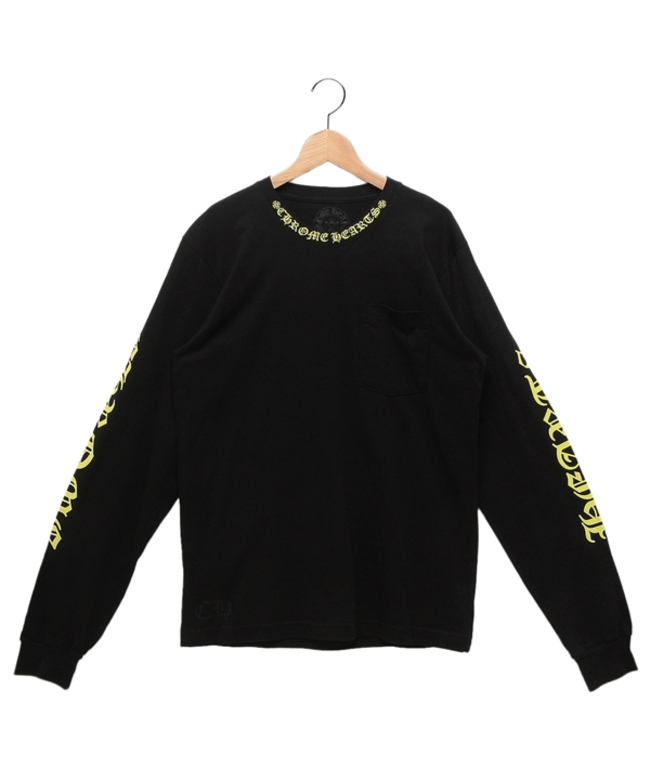 クロムハーツ Tシャツ カットソー ロンT ブラック メンズ CHROME クロムハーツ Tシャツ カットソー ロンT ブラック メンズ CHROME