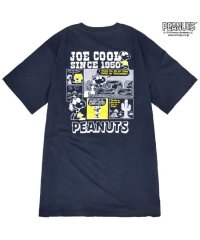  PEANUTS/スヌーピー Tシャツ 半袖 バック プリント ジョークール トップス コミック SNOOPY PEANUTS JOE COOL/506210591